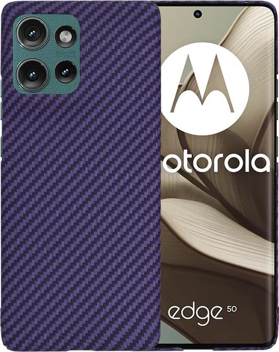 Actual product image Techsuit - Carbonite FiberShell - Motorola Edge 50 - Purple (Motorola Edge 50)