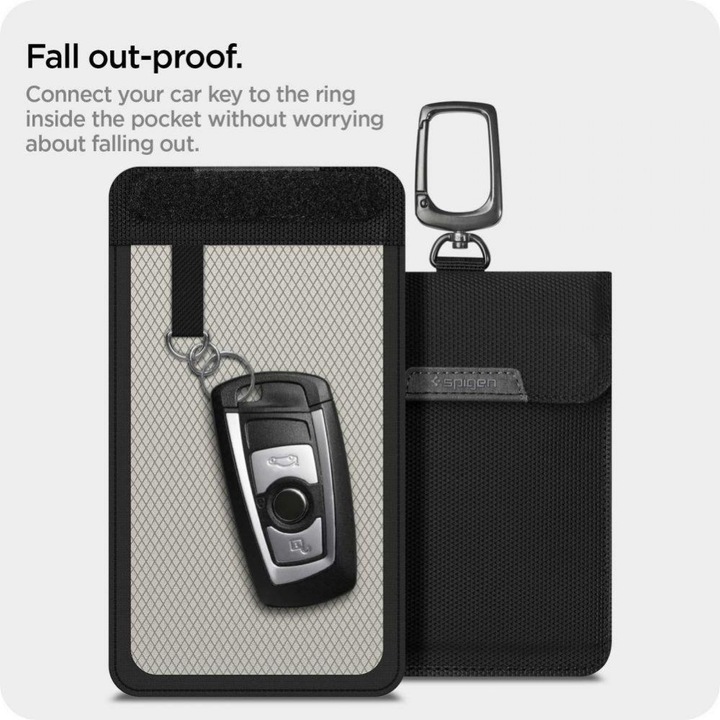 Produktbild Spigen Klatka Faradaya Pouch Keyless RFID signal blocker black