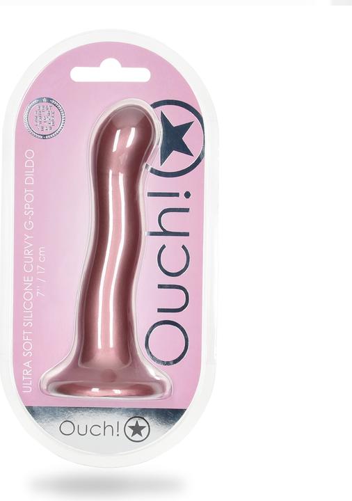Produktbild Ouch! Ultra Soft Silicone Curvy G-Spot Dildo - 7" / 17 cm