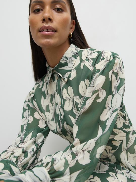Image du produit Vero Moda AWAUBRIE Langes Kleid Hemdblusenkleid (M)