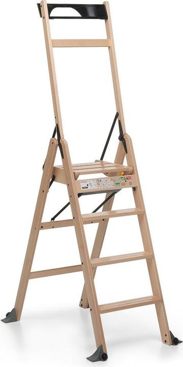 Foppapedretti LaScala 4.0 Scala pieghevole Naturale (Gradino pieghevole, 64 cm)