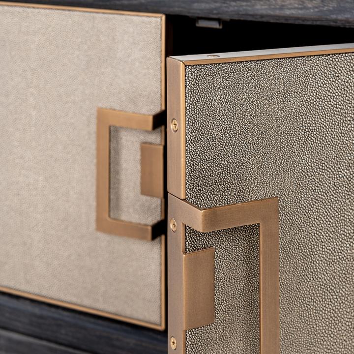 Produktbild Richmond Interiors TV-Möbel Bloomingville schwarz gold gebürstet 185