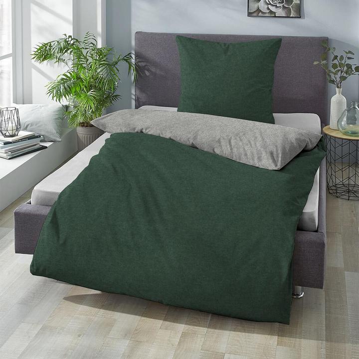 Actual product image Traumschlaf Uni Melange (Duvet cover, 135x200 cm + 80x80 cm)