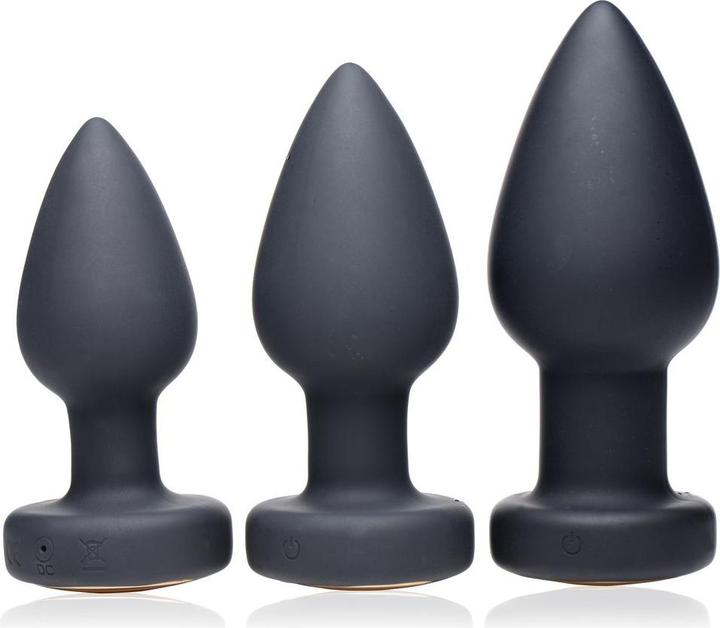 Actual product image XR Brands Silicone Vibrating LED Plug