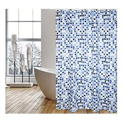 Thumbnail - spirella, Duschvorhang, Mosaiko Blau (180 x 200 cm)