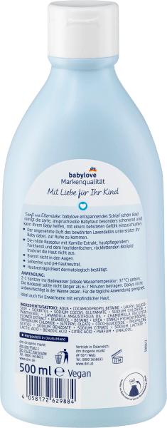 Produktbild dm babylove Badezusatz Entspannendes Schlaf schön Bad sensitive