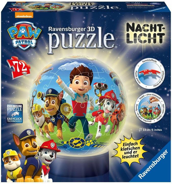 Ravensburger Paw Patrol Nachtlampje (72 onderdelen)