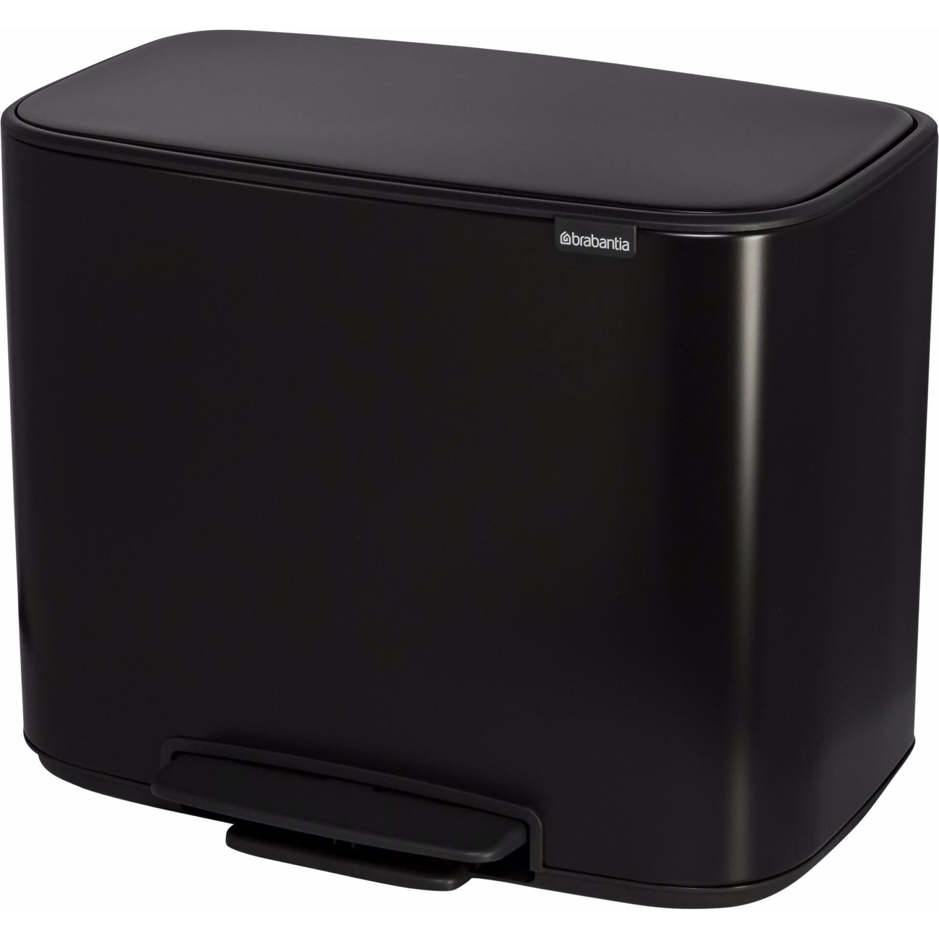 Brabantia Cestino a pedali Bo, Pattumiera, Nero