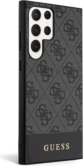 Actual product image Guess 4G Stripe Collection Case for Samsung Galaxy S23 Ultra - black (Samsung Galaxy S23 Ultra)