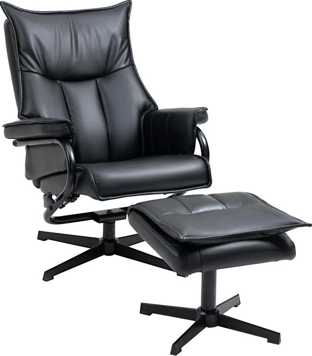 Immagine prodotto Homcom Poltrona relax con funzione reclinabile e sgabello