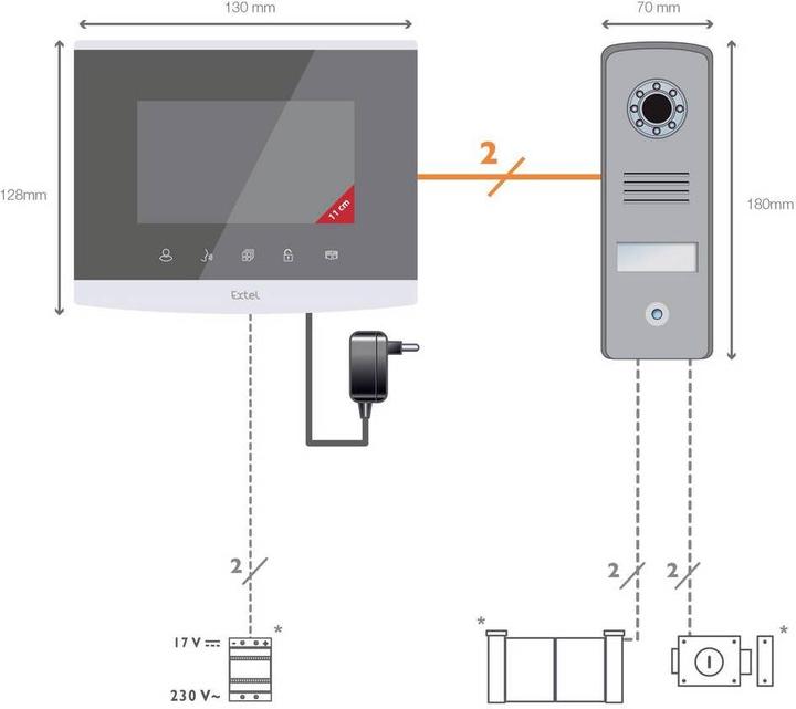 Image du produit Extel Video-Türsprechanlage Komplett-Set