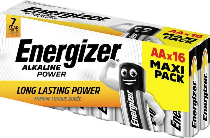 Energizer Power Alkaline Mignon-Batterien (16 Stk., AA, 3000 mAh)