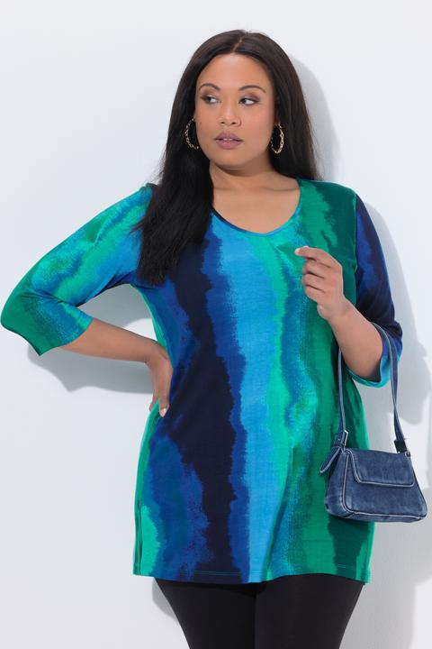 Actual product image Ulla Popken Batik Wave Knit Tunic (68)