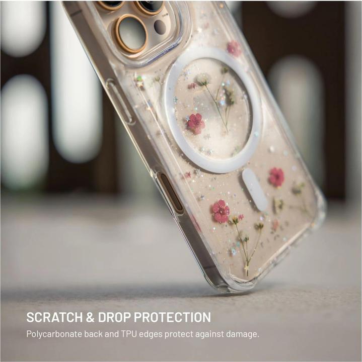 Produktbild Fixed MagBloom-Rückseite mit MagSafe-Halterung für Apple iPhone 17 in der Farbe Blush Plum (Apple iPhone 17)