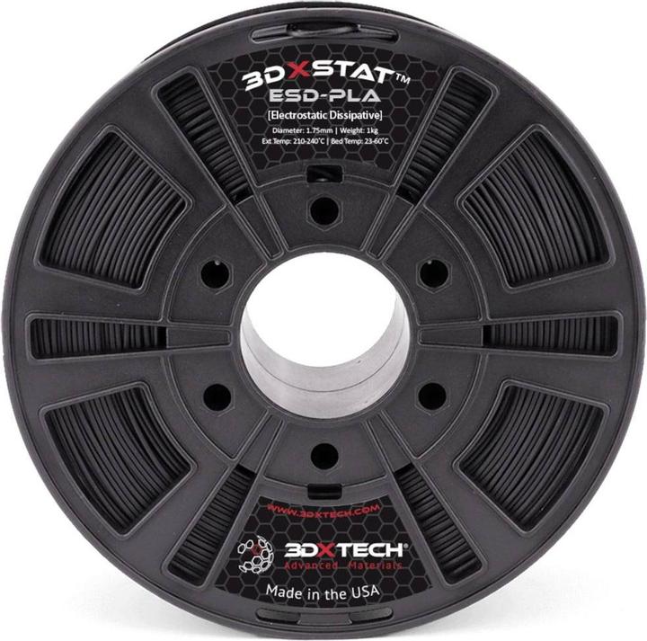 Image du produit 3D Xtech PLA2030750BK0 Filament 3DXSTAT Conductive ESD PLA 2.85 mm 750 g Noir (PLA, 2.85 mm, 750 g, Noir)