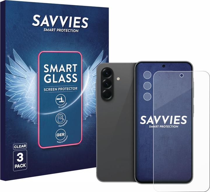 Savvies Panzer Schutzglas für Samsung Galaxy A56 5G (Display+Kamera) Schutzfolie Displayschutz Display (3 Stk., Samsung Galaxy A56)