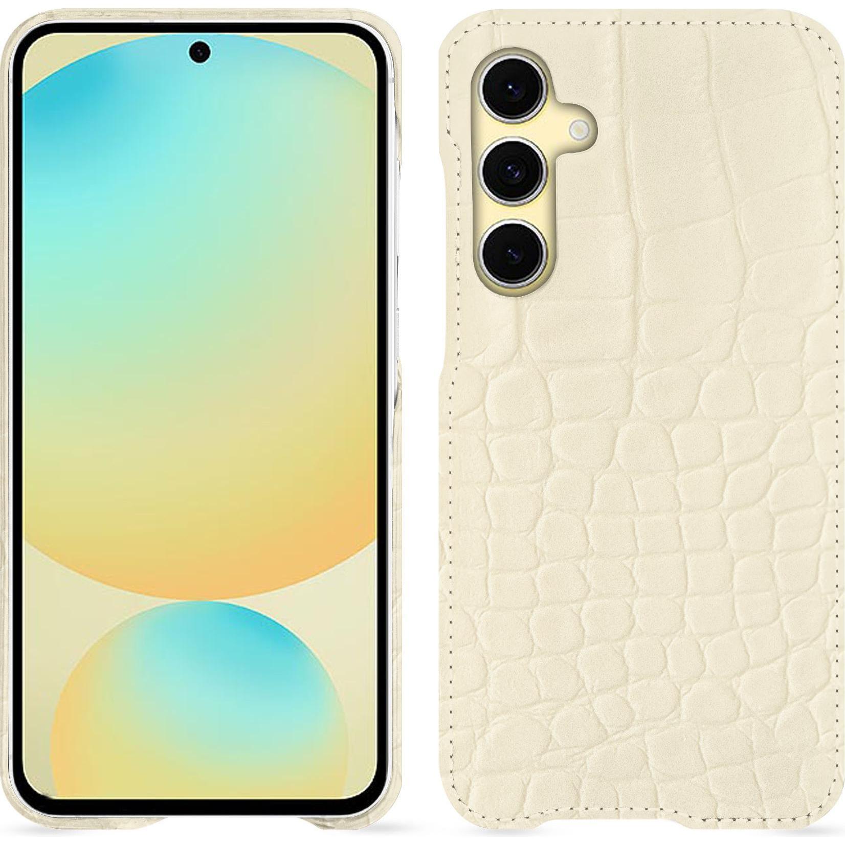 Noreve Lederschutzhülle (Samsung Galaxy S24 FE), Smartphone Hülle, Beige