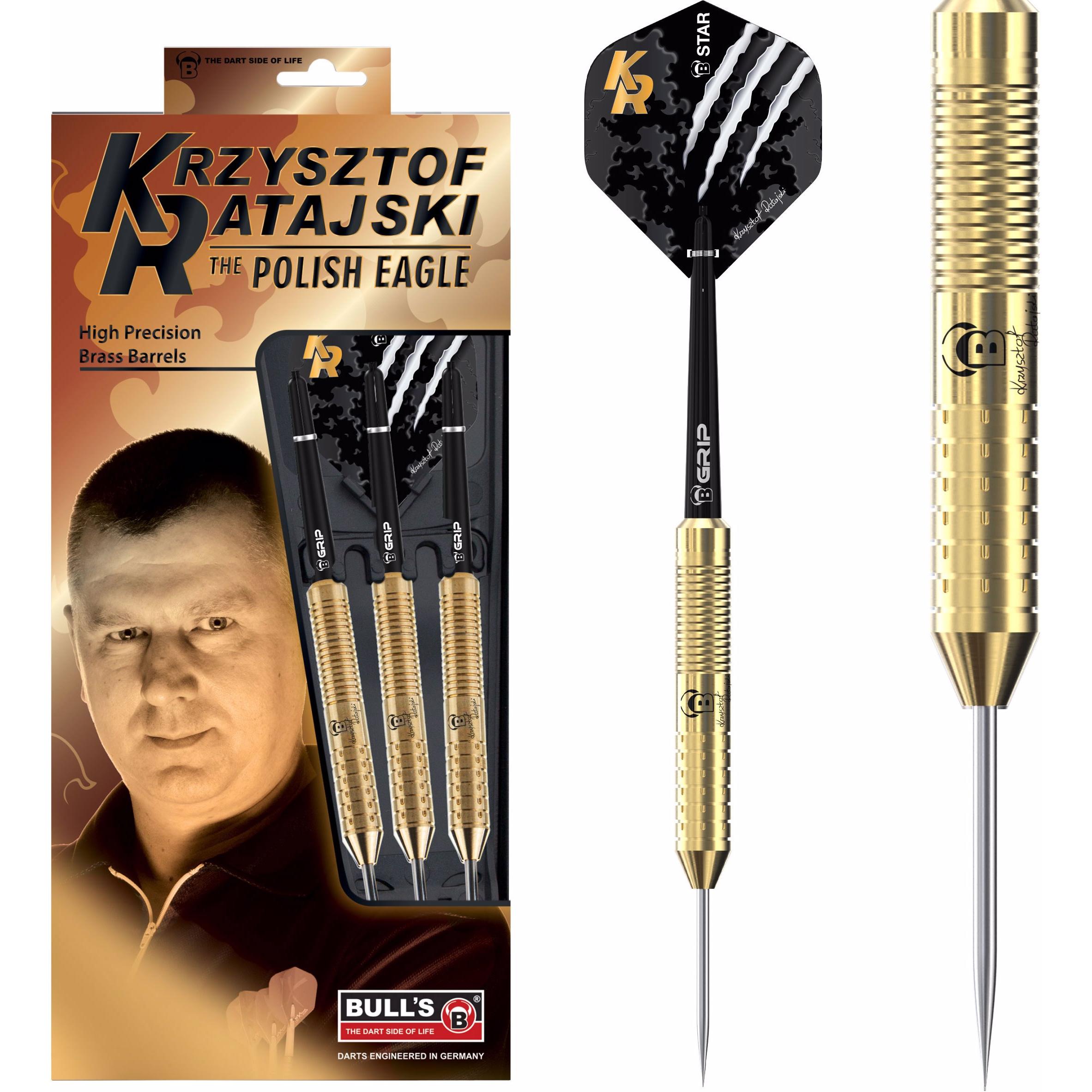 Bull's Krzysztof Ratajski Brass Gold Steel Dart (24 g)