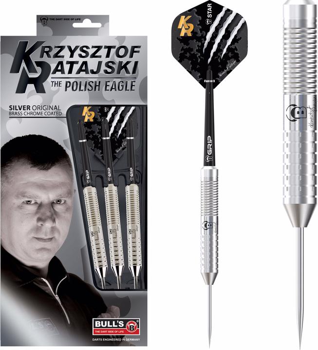 Bull's Krzysztof Ratajski Brass Silver Steel Dart (22 g)