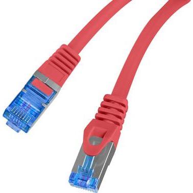 Thumbnail - Lanberg Patchcord Kat.6a S/Ftp Lszh Cca 0.25m Czerwony Fluke Passed (S/FTP, CAT6a, 0.25 m), Netzwerkkabel