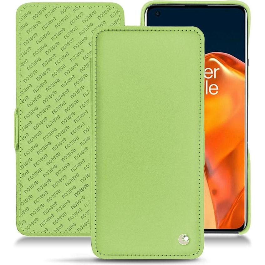 Noreve Lederschutzhülle horizontal (OnePlus 9 Pro), Smartphone Hülle, Grün