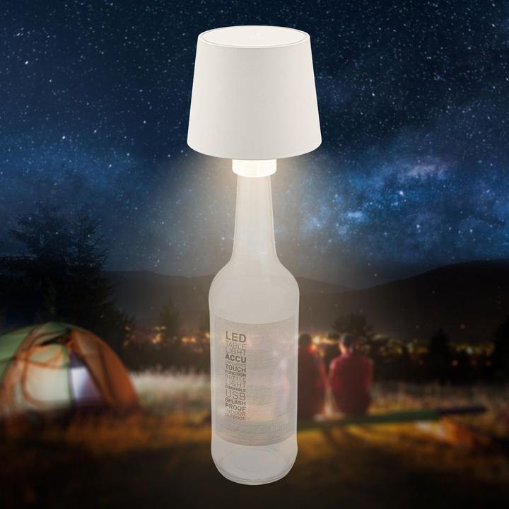 Actual product image Briloner Brilo unplugged BOTA Akku LED Flaschenleuchte- Altweiss (120 lm)