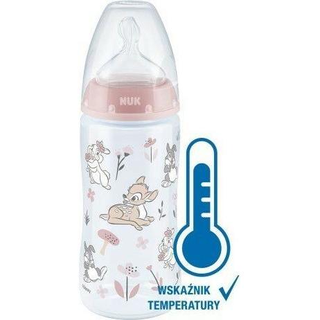 NUK, Biberon, 741486 BOTTIGLIA 300ML DISPLAY TEMPERATURA DISNEY BAMBI (300 ml)