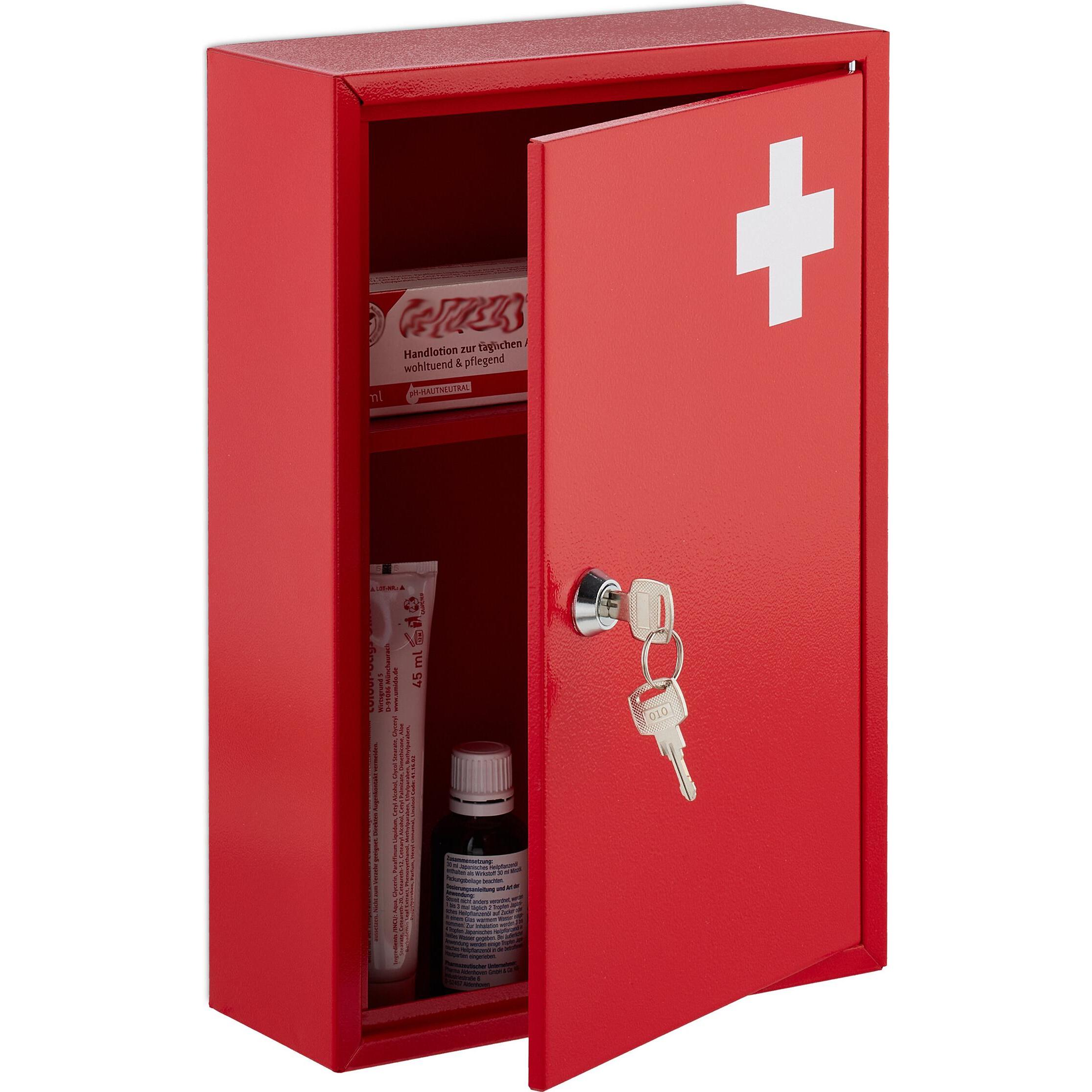 Relaxdays, Badezimmerschrank, Medizinschrank (21.5 x 9.5 x 32 cm)