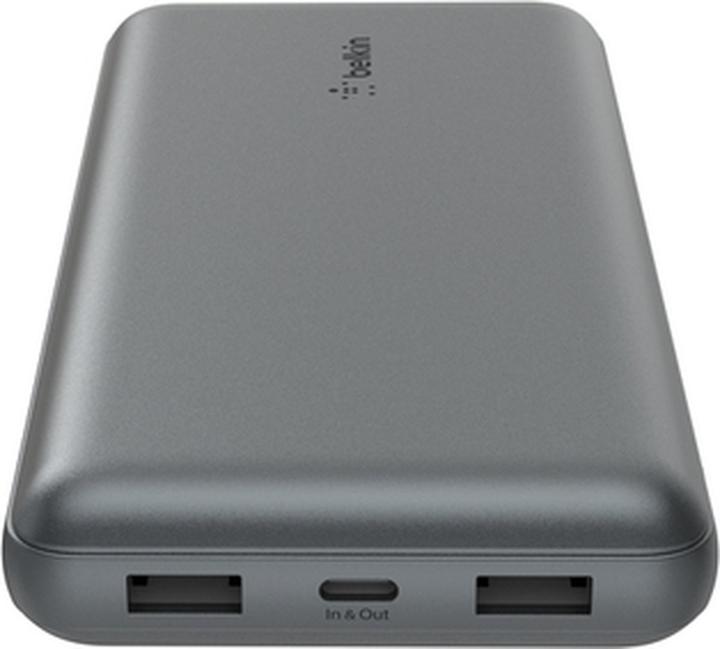 Actual product image Belkin 20k power bank 15w space grey (20000 mAh, 15 W, 74 Wh)