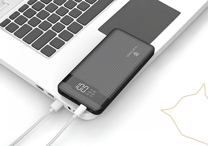 Actual product image Viking Powerbank PN-961 10000 mAh Black (PN961B) (10000 mAh, 18 W, 37 Wh)