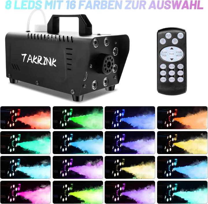 Immagine prodotto Takrink Nebelmaschine mit RGB Lichteffekt und Fernbedienung