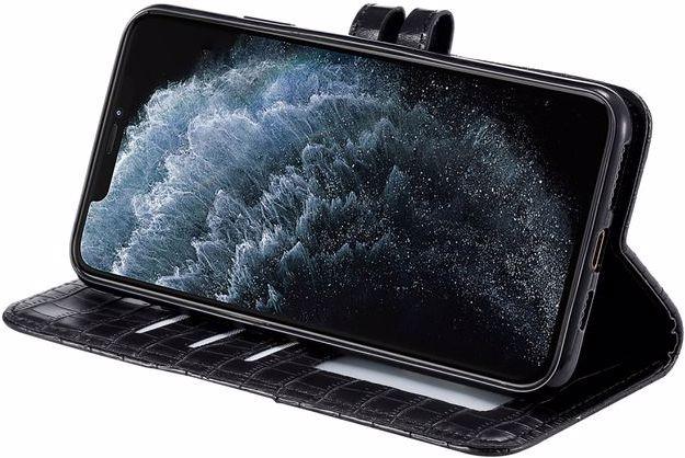 Produktbild MU Style Leder Bookcover Hülle mit Krokodilmuster (Apple iPhone 13 Pro)