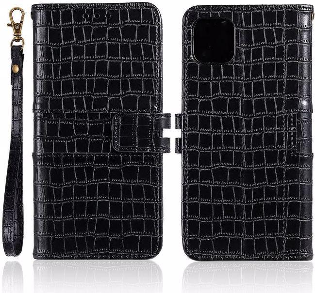 Produktbild MU Style Leder Bookcover Hülle mit Krokodilmuster (Apple iPhone 13 Pro)