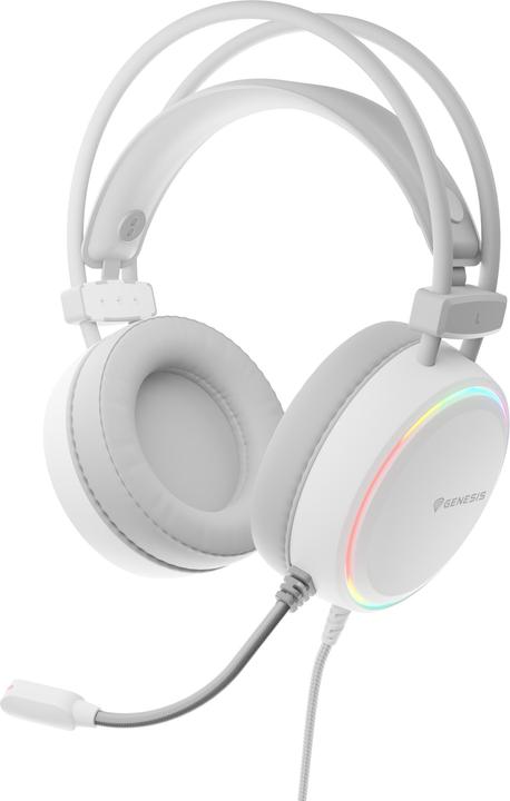 Actual product image Genesis Słuchawki SŁUCHAWKI NAUSZNE NEON 613 RGB Z MIKROFONEM PODŚWIETLENIE BIAŁE (Cable)