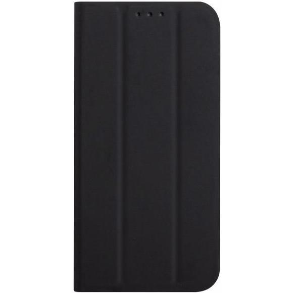MU Classic Dreifach faltbare Leder Bookcover Hülle (Apple iPhone 13 Pro), Smartphone Hülle, Schwarz