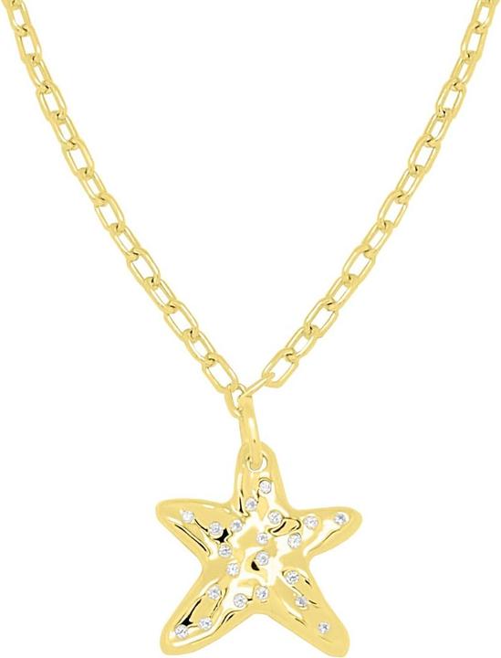 Image du produit Candy Collier Lucky étoile de mer, argent sterling 925, plaqué or (Argent sterling 925, Plaqué or 18k, 42 - 45 cm)