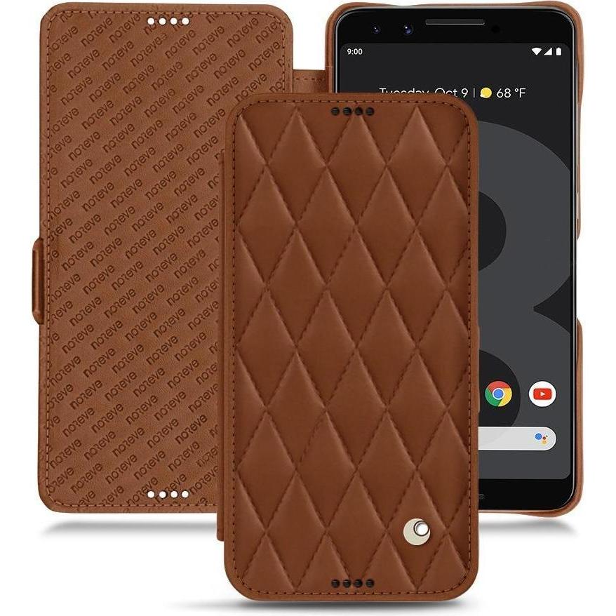 Noreve Lederschutzhülle horizontal (Google Pixel 3), Smartphone Hülle, Braun