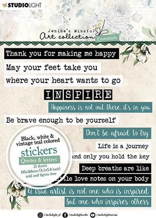 art by marlene Studio Light | Essentials Sticker Pad Quotes/Letters (20 Sticker)
