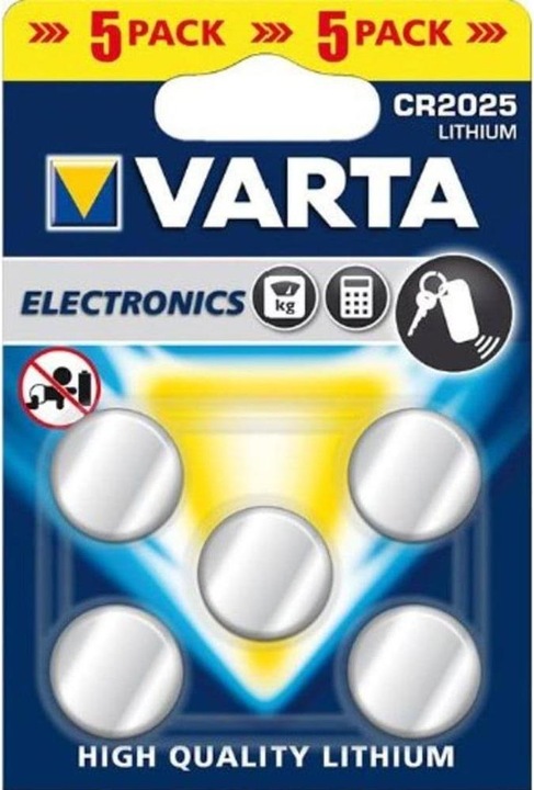 Produktbild Varta Electronics CR2025 (5 Stk., CR2025, 165 mAh)