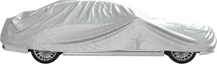 Actual product image vidaXL Car Cover for Saloon Buckle Strap Full Silver XL PEVA
