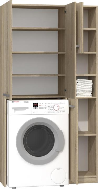 Topeshop ZESTAW MARPOL DD SONOMA Aufbewahrungsschrank für Badezimmer Eiche