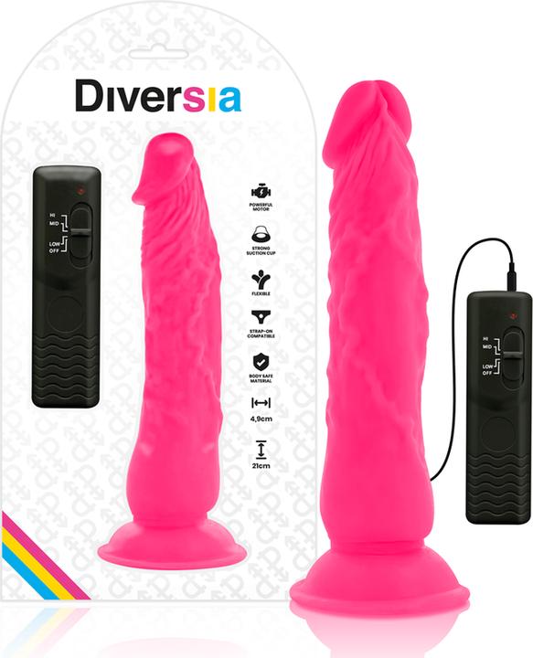 Produktbild Diversia Flexibler Dildo mit Vibration und Saugfuss