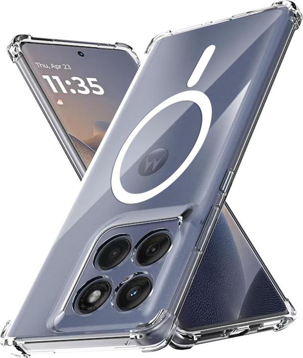 Immagine prodotto Techsuit - Shockproof Clear Silicone MagSafe - Motorola Edge 60 / Edge 60 Fusion - Clear (Motorola Edge 60, Motorola Edge 60 Fusion)