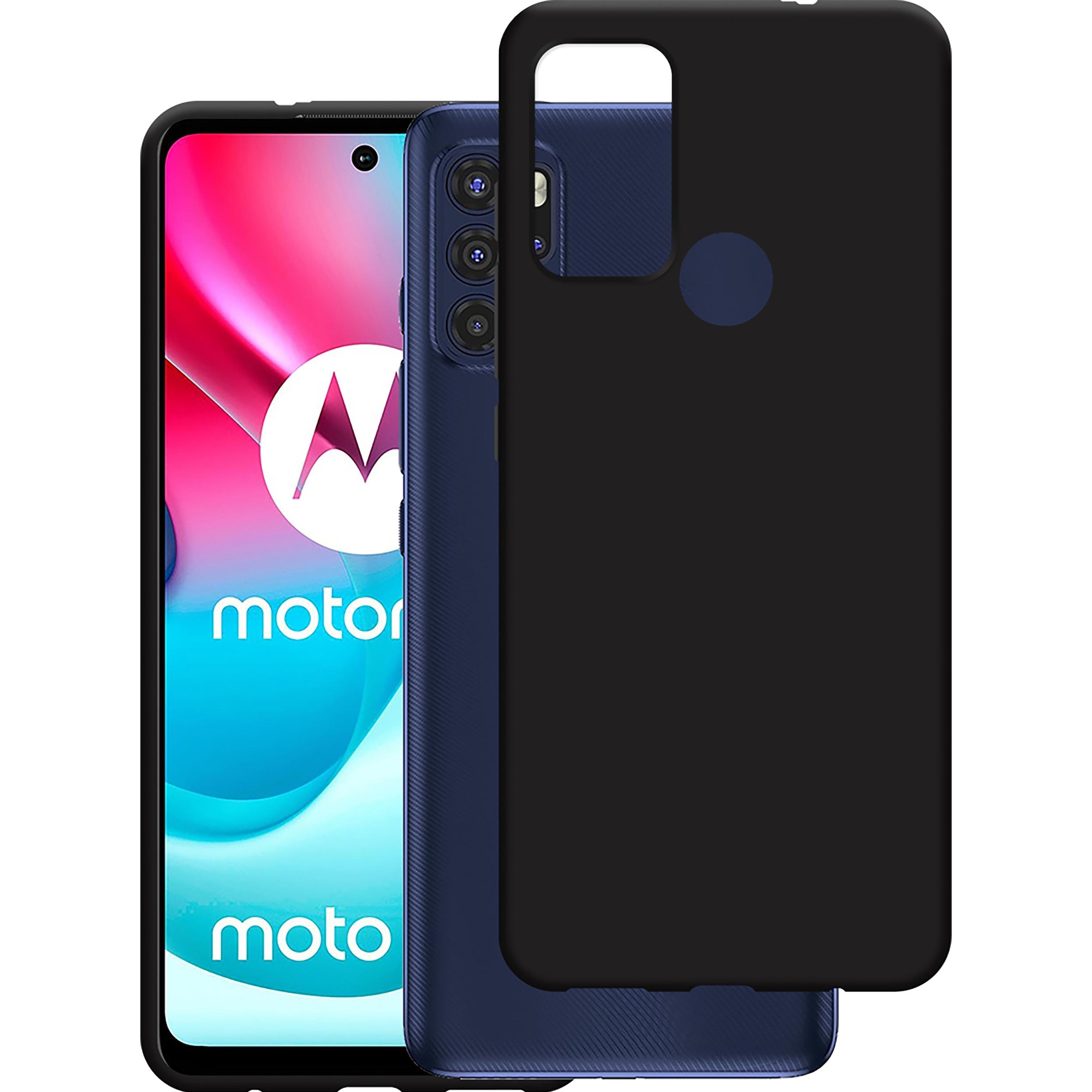 Cazy Silikon Hülle Kompatibel mit Motorola Moto G60s - Soft TPU Schutz - (Motorola Moto G60S), Smartphone Hülle, Schwarz
