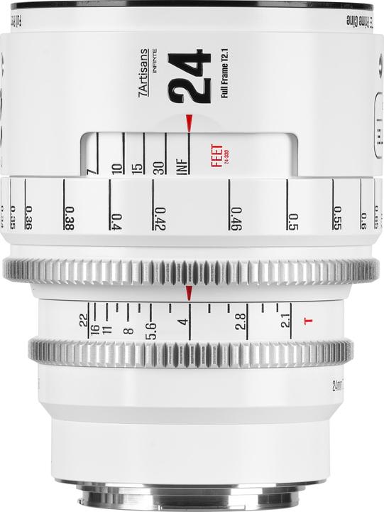 Produktbild 7artisans 24T21W-EF INF 24mm T2.1 INFINTE EF Mount (White) (Canon EF, Vollformat)