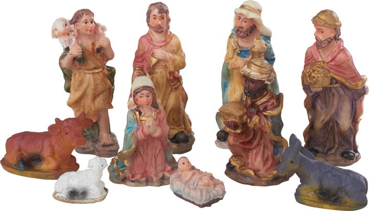 VBS Figurines de crèche "Bethel", 10 pièces, H. env. 1,5 - 7 cm