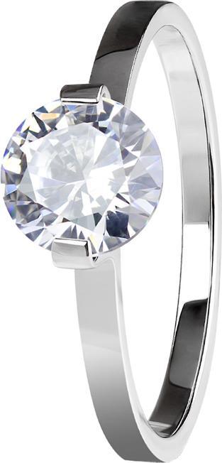 Produktbild Star Piercing Ring silber mit grossem Kristall (ohne Messing, Chirurgenstahl 316L)
