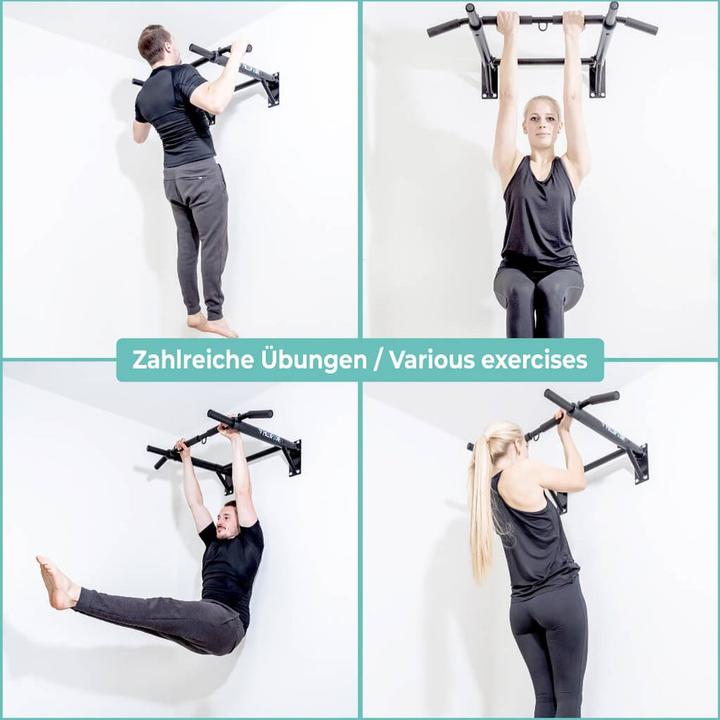 Image du produit Pullup & Dip Klimmzugstange Wand inkl. Klimmzug Band + Schrauben