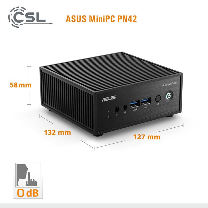 Actual product image CSL Mini PC ASUS PN42 N200 / 1000 GB M.2 SSD / 16 GB RAM / Win 11 Home (Intel N200, 16 GB, 1000 GB, Intel UHD Graphics)