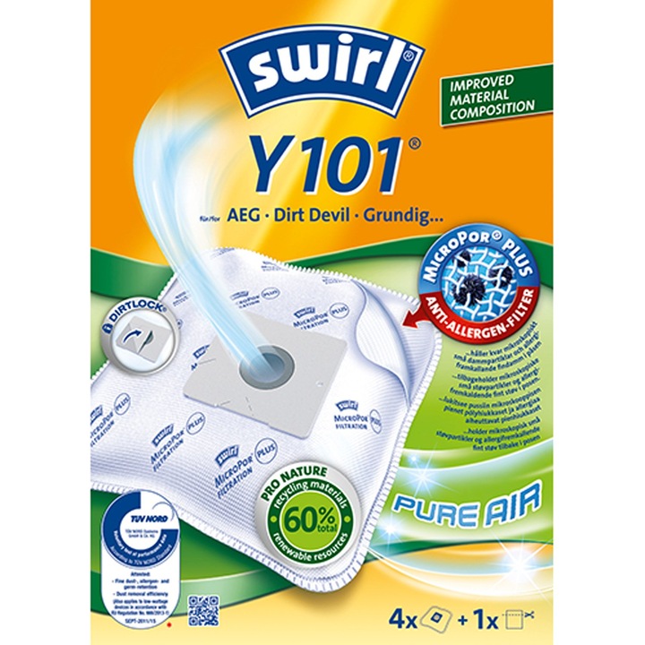 Produktbild Swirl Dammsugarpåsar Y101 OBS 3X4ST (1 x)